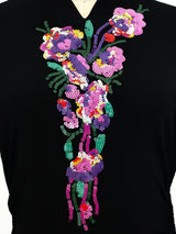 1930's Sequin Embellished Crepe Gown Dress arcadeshops.com