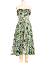 1950's Guitar Printed Bustier Dress Dress arcadeshops.com