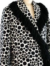 1960's Fringed Polka Dot Coat Jacket arcadeshops.com
