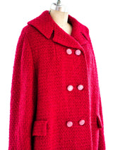 1960's Fuchsia Tweed Coat Jacket arcadeshops.com