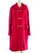 1960's Fuchsia Tweed Coat Jacket arcadeshops.com