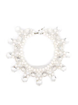 1960's Ice Cube Crystal Beaded Collar Necklace Jewelry arcadeshops.com