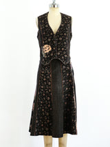 1970's Roberto Cavalli Printed Suede Ensemble Suit arcadeshops.com