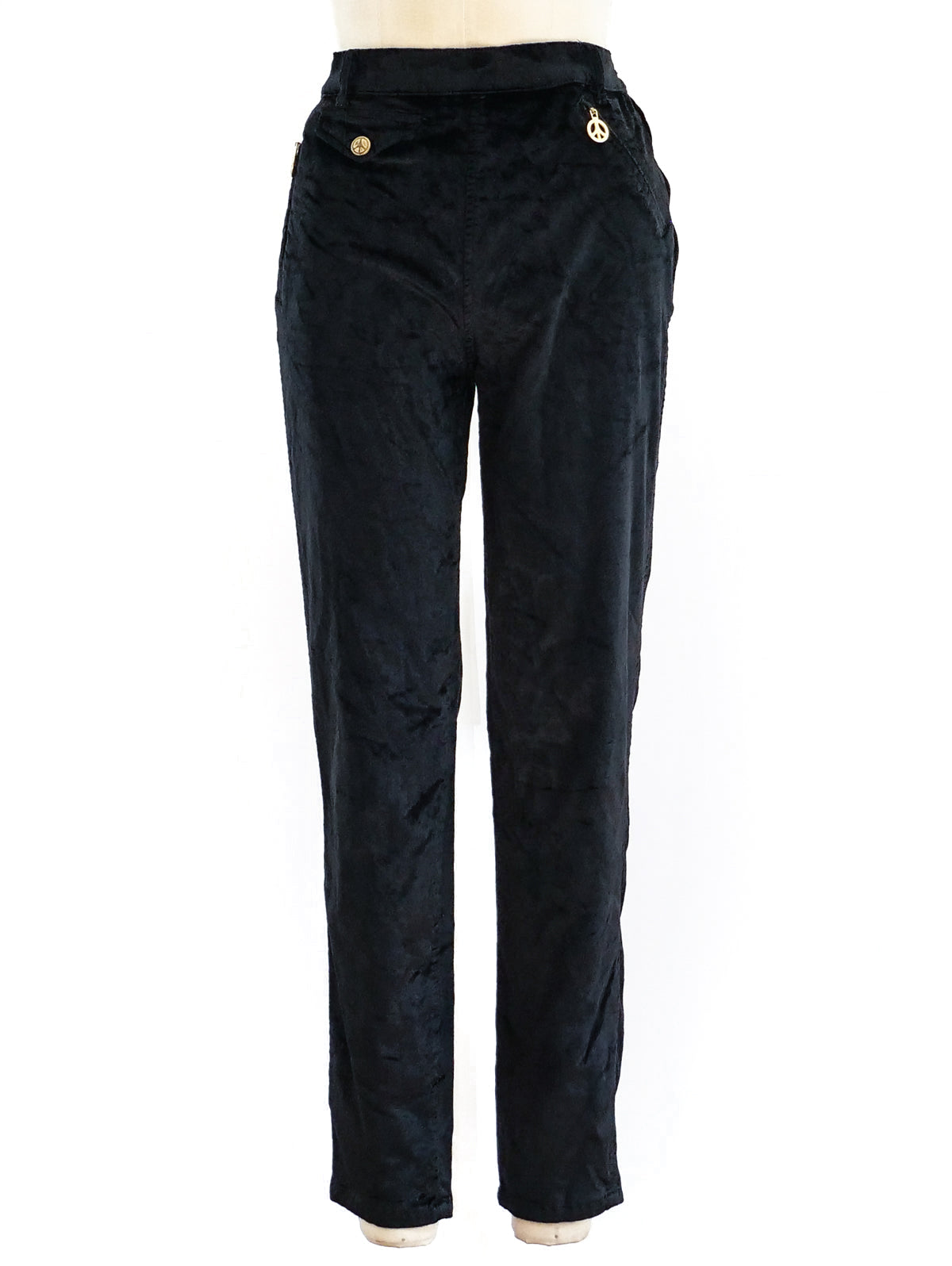 【送料&関税込】Moschino Velvet Trousers 1990's Moschino Zippered Velvet Pants