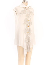 Vivienne Westwood Sleeveless Silk Chiffon Blouse Top arcadeshops.com