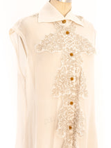 Vivienne Westwood Sleeveless Silk Chiffon Blouse Top arcadeshops.com