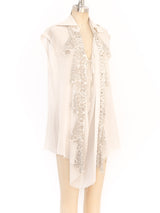 Vivienne Westwood Sleeveless Silk Chiffon Blouse Top arcadeshops.com