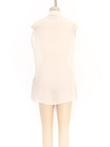 Vivienne Westwood Sleeveless Silk Chiffon Blouse Top arcadeshops.com