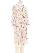 Embellished Floral Net Dress Dress arcadeshops.com