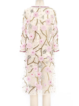 Embellished Floral Net Dress Dress arcadeshops.com