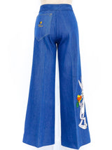 Antonio Guiseppe Bugs Bunny Embroidered Denim Bottom arcadeshops.com