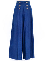 Denim Gaucho Pants Bottom arcadeshops.com