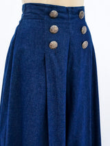Denim Gaucho Pants Bottom arcadeshops.com