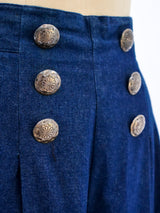 Denim Gaucho Pants Bottom arcadeshops.com