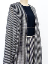 Carolyne Roehm Striped Palazzo Jumpsuit Ensemble Suit arcadeshops.com