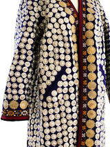 Afghani Coin Embellished Coat Jacket arcadeshops.com