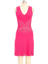 Alaia Fuchsia Fringe Dress Dress arcadeshops.com