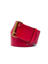 Alaia Perforated Red Leather Belt Accessory arcadeshops.com