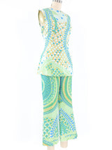 1960's Lanvin Printed Silk Pant Ensemble Suit arcadeshops.com