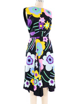 Pauline Trigere Floral Sleeveless Dress Dress arcadeshops.com