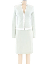 Rochas Mint Skirt Suit with Net Overlay Suit arcadeshops.com