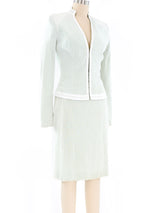 Rochas Mint Skirt Suit with Net Overlay Suit arcadeshops.com