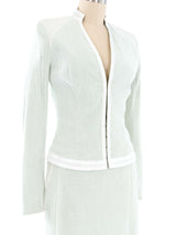 Rochas Mint Skirt Suit with Net Overlay Suit arcadeshops.com
