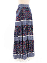 Gunne Sax Floral Printed Maxi Skirt Bottom arcadeshops.com