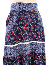 Gunne Sax Floral Printed Maxi Skirt Bottom arcadeshops.com