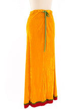 1990s Voyage Marigold Velvet Skirt Bottom arcadeshops.com