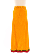 1990s Voyage Marigold Velvet Skirt Bottom arcadeshops.com