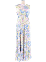 1960's Floral Printed Jumpsuit Jumpsuit arcadeshops.com