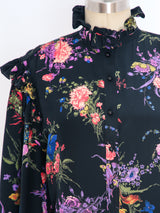 Ungaro Floral Ruffle Silk Top Top arcadeshops.com