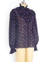 Givenchy Printed Chiffon Top Top arcadeshops.com