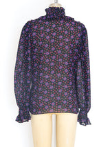 Givenchy Printed Chiffon Top Top arcadeshops.com