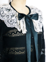 Valentino Cashmere and Lace Sweater Top arcadeshops.com