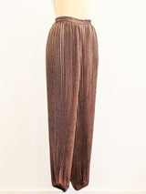 Krizia Copper Pleated Harem Pants Pants arcadeshops.com