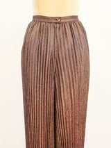 Krizia Copper Pleated Harem Pants Pants arcadeshops.com