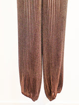 Krizia Copper Pleated Harem Pants Pants arcadeshops.com