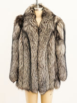 Silver Fox Fur Coat Jacket arcadeshops.com