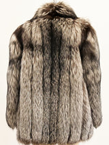 Silver Fox Fur Coat Jacket arcadeshops.com
