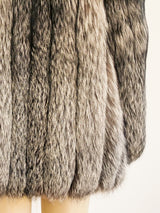 Silver Fox Fur Coat Jacket arcadeshops.com