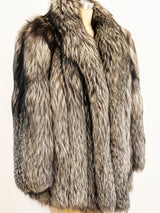 Silver Fox Fur Coat Jacket arcadeshops.com