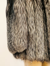 Silver Fox Fur Coat Jacket arcadeshops.com