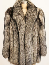 Silver Fox Fur Coat Jacket arcadeshops.com