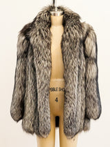 Silver Fox Fur Coat Jacket arcadeshops.com
