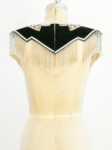 Beaded Fringe Suede Bib Accessory arcadeshops.com