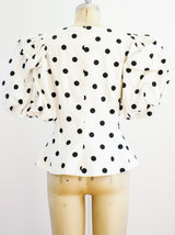 Polka Dot Puff Sleeve Jacket Jacket arcadeshops.com