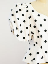 Polka Dot Puff Sleeve Jacket Jacket arcadeshops.com