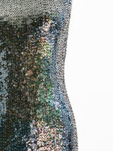 Black Sequin Fringed Mini Dress arcadeshops.com